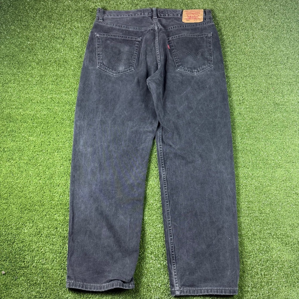 Vintage‎ Levis 550 Relaxed Fit Jeans Mens 36x30 Faded Black Denim Made in Canada